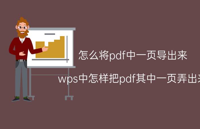 怎么将pdf中一页导出来 wps中怎样把pdf其中一页弄出来？